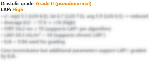 Diastolic grading